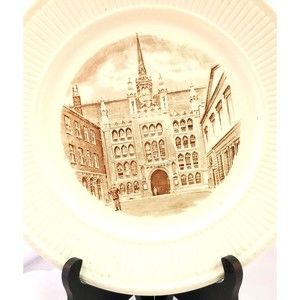 Wedgwood Old London Views Home of the City Fathers GUILDHALL 10.5" Plate  Sepia
